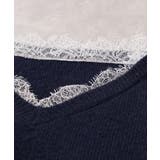 Vネックレースニットプルオーバー | VIS  | 詳細画像32 