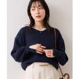 Vネックレースニットプルオーバー | VIS  | 詳細画像5 