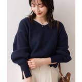 Vネックレースニットプルオーバー | VIS  | 詳細画像8 