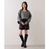 Vネックレースニットプルオーバー | VIS  | 詳細画像9 