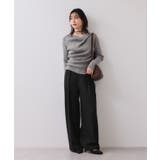 【美得】もちもちドレープリブニットトップス/イージーケア | VIS  | 詳細画像2 