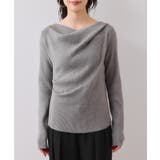 【美得】もちもちドレープリブニットトップス/イージーケア | VIS  | 詳細画像34 