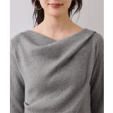 【美得】もちもちドレープリブニットトップス/イージーケア | VIS  | 詳細画像37 