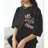 ブラック(01) | 【PUMA】VIS別注 オリジナルロゴオーバーサイズTシャツ | VIS