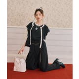ブラック(01) | 【MARY QUANT×VIS】配色フリンジベスト | VIS 