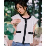 オフホワイト(15) | 【MARY QUANT×VIS】配色フリンジベスト | VIS 