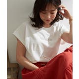 ホワイト(10) | 【WEB限定】フレンチスリーブロゴTシャツ | VIS 