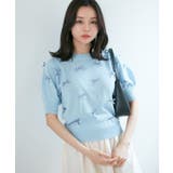 【WEB限定】リボンハーフスリーブニット | VIS  | 詳細画像15 