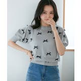 【WEB限定】リボンハーフスリーブニット | VIS  | 詳細画像19 