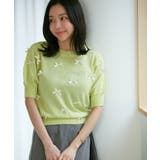 【WEB限定】リボンハーフスリーブニット | VIS  | 詳細画像8 