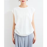 【WEB限定】サイドドロストシャーリングカットソー | VIS  | 詳細画像20 