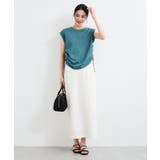 【WEB限定】サイドドロストシャーリングカットソー | VIS  | 詳細画像32 