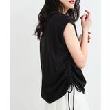 ブラック(01) | 【WEB限定】サイドドロストシャーリングカットソー | VIS 