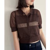 【WEB限定】シアーボーダーサマーポロニット | VIS | 詳細画像10