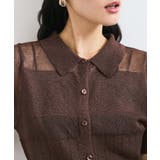 【WEB限定】シアーボーダーサマーポロニット | VIS | 詳細画像15