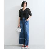 【WEB限定】シアーボーダーサマーポロニット | VIS | 詳細画像2