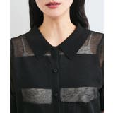 【WEB限定】シアーボーダーサマーポロニット | VIS | 詳細画像24