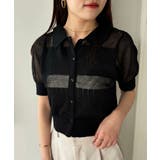 【WEB限定】シアーボーダーサマーポロニット | VIS | 詳細画像8