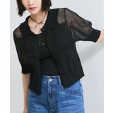 ブラック(01) | 【WEB限定】シアーボーダーサマーポロニット | VIS