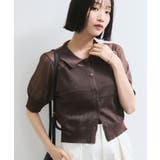 ブラウン(20) | 【WEB限定】シアーボーダーサマーポロニット | VIS