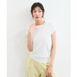 【WEB限定】パールフリルリブサマー半袖ニット | VIS  | 詳細画像35 