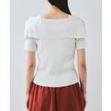 【WEB限定】【骨格で選べる2タイプ】オフショル風リボン半袖ニット | VIS | 詳細画像23