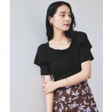 【WEB限定】【骨格で選べる2タイプ】オフショル風リボン半袖ニット | VIS | 詳細画像7