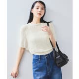 【WEB限定】リボンヤーンバルーン袖サマーニット | VIS  | 詳細画像5 