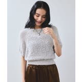 【WEB限定】リボンヤーンバルーン袖サマーニット | VIS  | 詳細画像9 