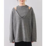 【WEB限定】アンサンブル風Vネックニット | VIS | 詳細画像18