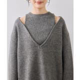 【WEB限定】アンサンブル風Vネックニット | VIS | 詳細画像21