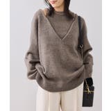 ベージュ系(28) | 【WEB限定】アンサンブル風Vネックニット | VIS