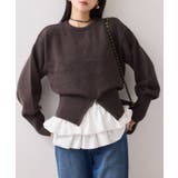 ブラウン(20) | 【WEB限定】裾ジップニットプルオーバー | VIS