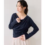 ネイビー(40) | 【WEB限定】レイヤードドレーププルオーバー | VIS 