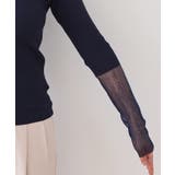 【WEB限定】袖シアー切り替えリブニットプルオーバー | VIS | 詳細画像14