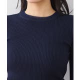 【WEB限定】袖シアー切り替えリブニットプルオーバー | VIS | 詳細画像15