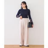 【WEB限定】袖シアー切り替えリブニットプルオーバー | VIS | 詳細画像8