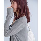 【WEB限定】リネンタッチ配色シアーカーディガン | VIS  | 詳細画像11 