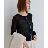 【WEB限定】リネンタッチ配色シアーカーディガン | VIS  | 詳細画像16 