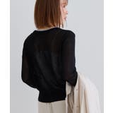 【WEB限定】リネンタッチ配色シアーカーディガン | VIS  | 詳細画像17 