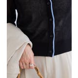 【WEB限定】リネンタッチ配色シアーカーディガン | VIS  | 詳細画像19 