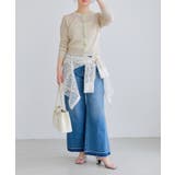 【WEB限定】リネンタッチ配色シアーカーディガン | VIS  | 詳細画像22 