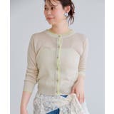 【WEB限定】リネンタッチ配色シアーカーディガン | VIS  | 詳細画像23 