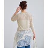 【WEB限定】リネンタッチ配色シアーカーディガン | VIS  | 詳細画像24 