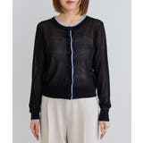 【WEB限定】リネンタッチ配色シアーカーディガン | VIS  | 詳細画像26 