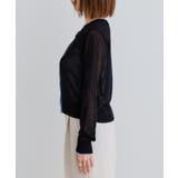 【WEB限定】リネンタッチ配色シアーカーディガン | VIS  | 詳細画像27 