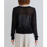 【WEB限定】リネンタッチ配色シアーカーディガン | VIS  | 詳細画像28 