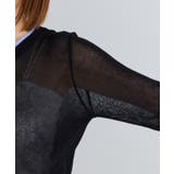 【WEB限定】リネンタッチ配色シアーカーディガン | VIS  | 詳細画像30 