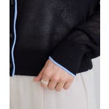 【WEB限定】リネンタッチ配色シアーカーディガン | VIS  | 詳細画像32 