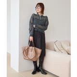 【WEB限定】透かしモヘアレイヤード襟配色ニット | VIS  | 詳細画像12 